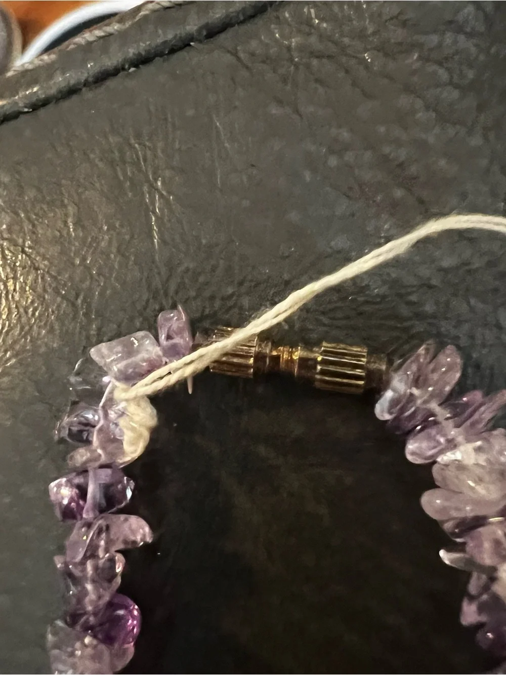 Amethyst Chip Necklace - Purple Beaded Women’s Jewelry